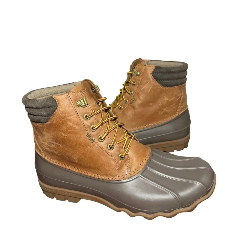 Sperry Tan and Gray Rain Boots size 9.5